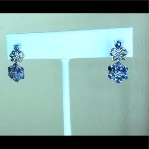 Genuine Tanzanite Drop Earrings 1.98 Cts